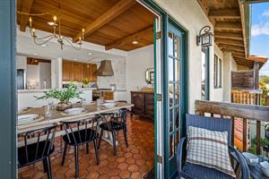 Beautifully Furnished Dining Area with an Bay View Balcony