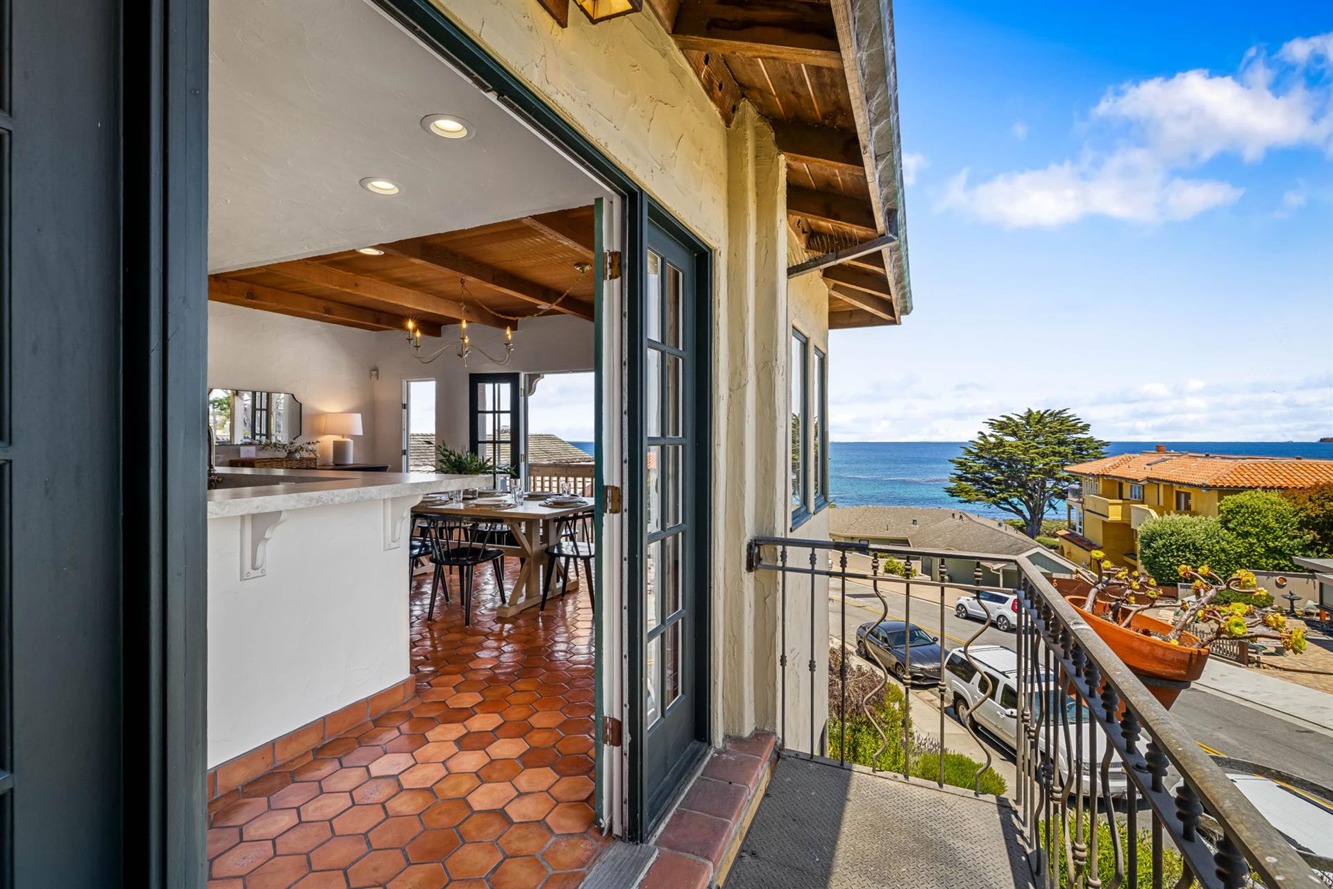 One of Two Bay View Balconies Off the Kitchen