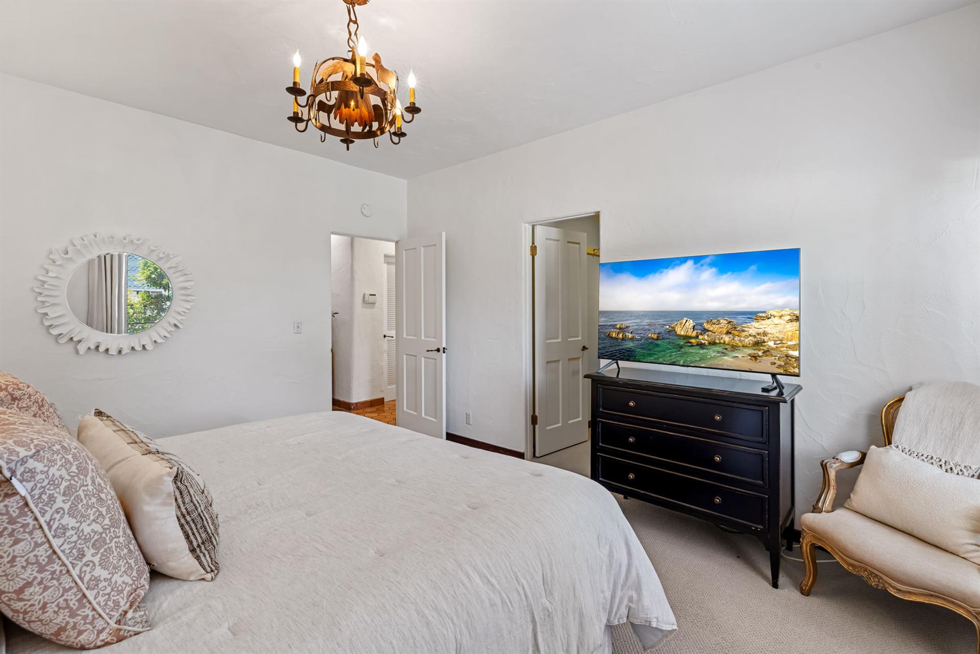 California King Bed in Second Bedroom on the First Floor