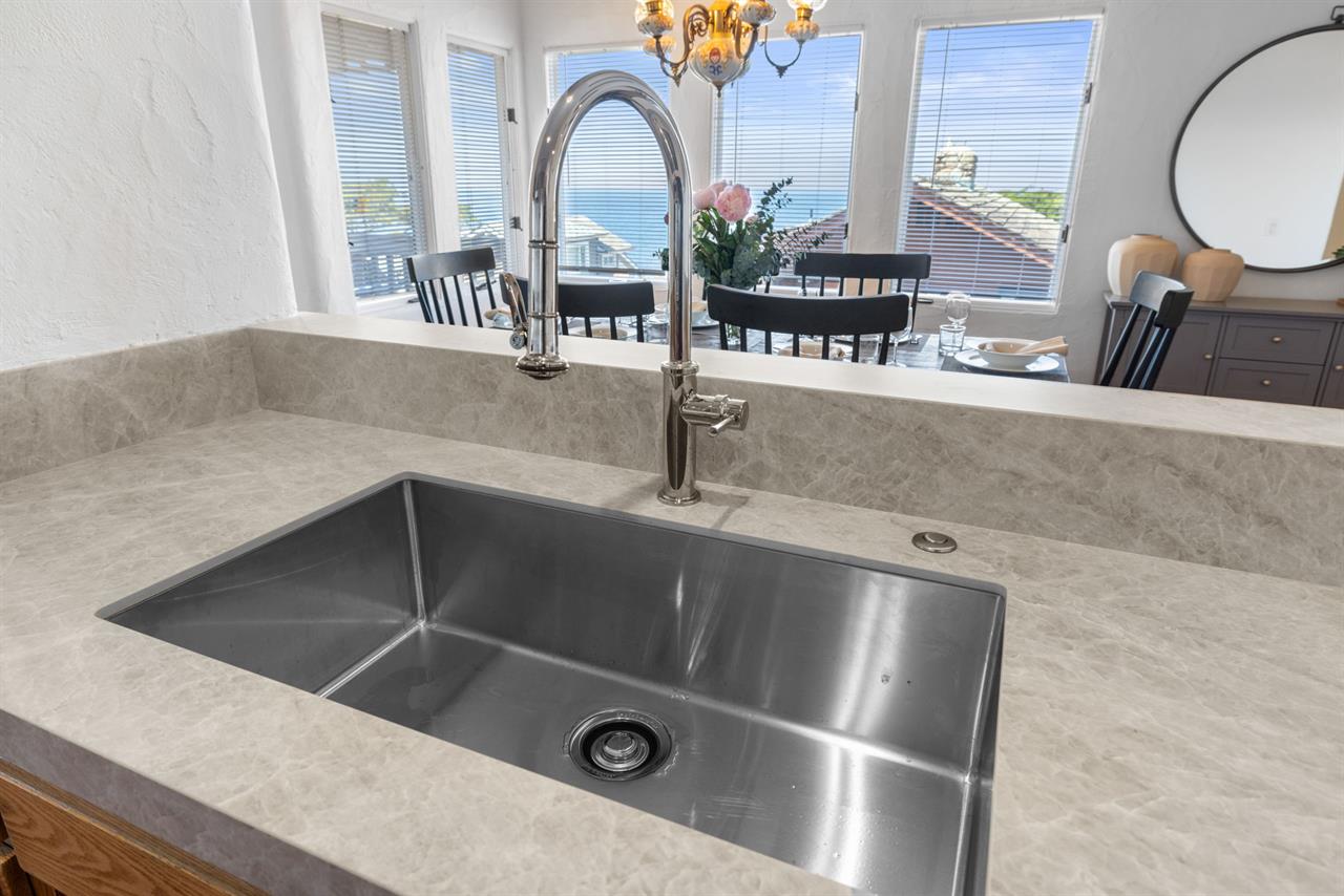 Beautifully Updated Kitchen also has a Bay View