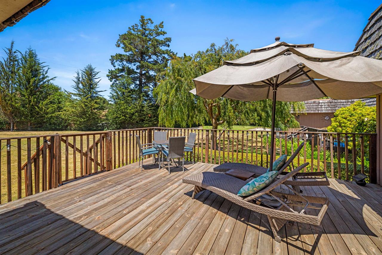 The Spacious Deck has a View of the Golf Course