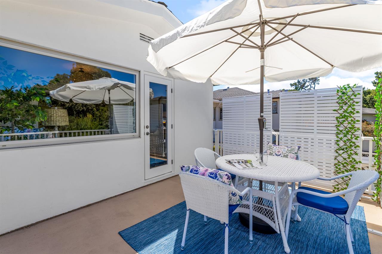 Balcony Off the Sun Room has a Distant Bay View