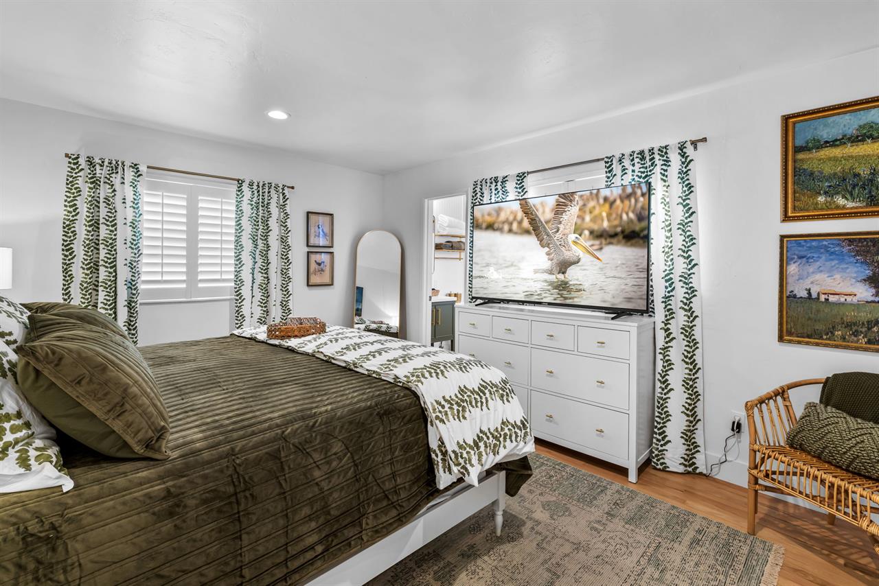 Bedroom 1 also has a Large TV