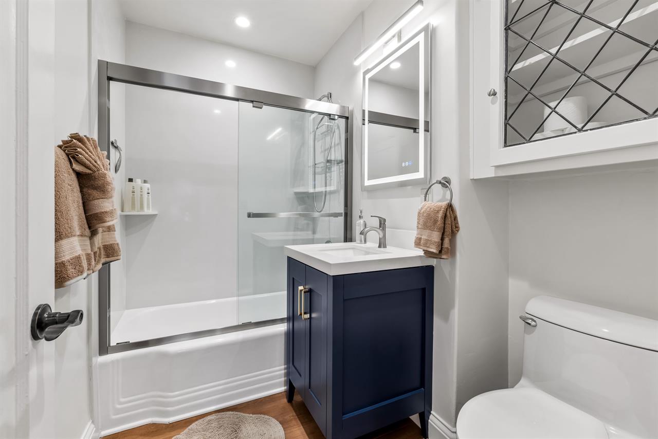 Lovely New Bathroom has a ShowerOverTub Combo