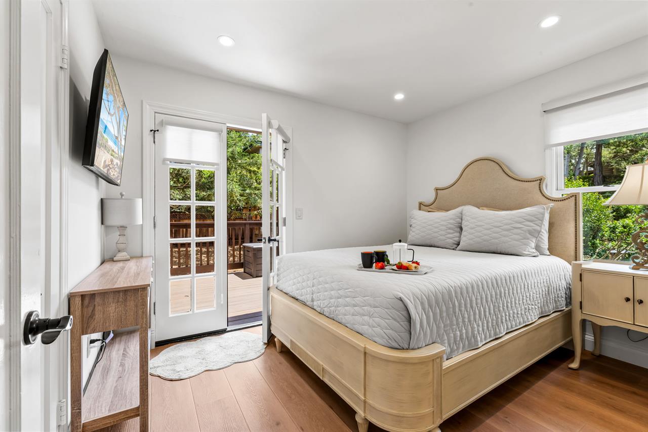 Bedrooms have French Doors to Access the Deck and Backyard