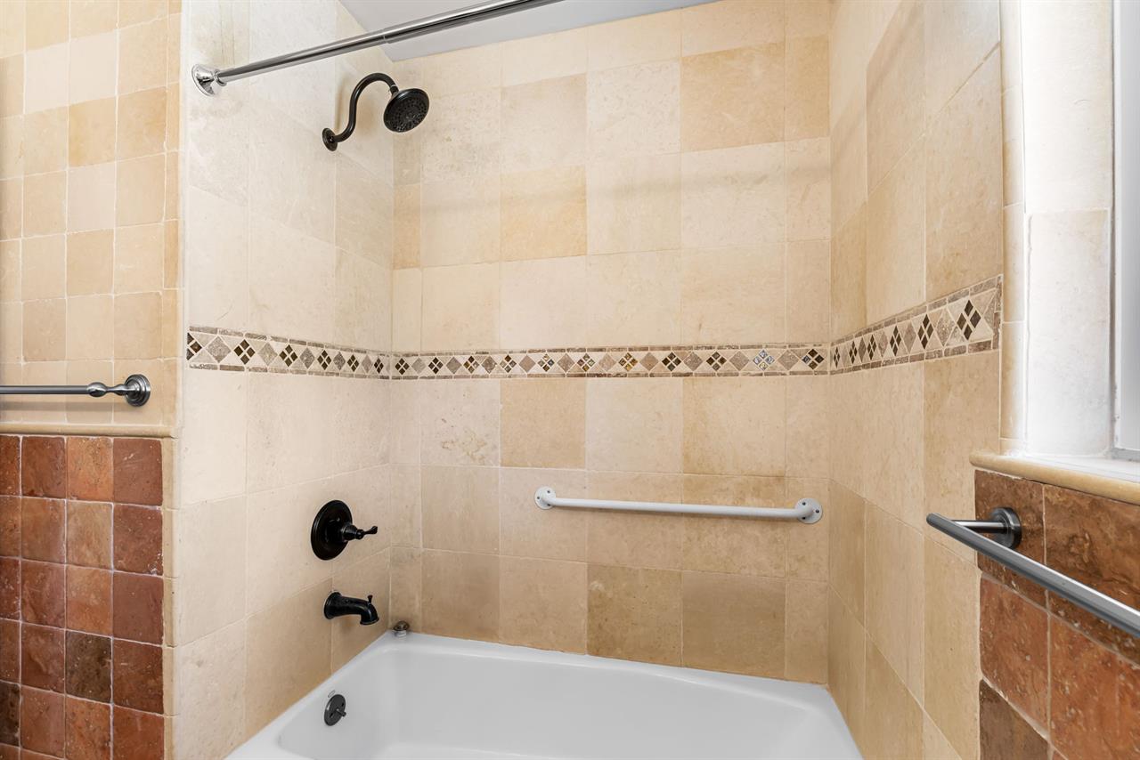 Hall Bathroom has a Shower Over Tub Combo