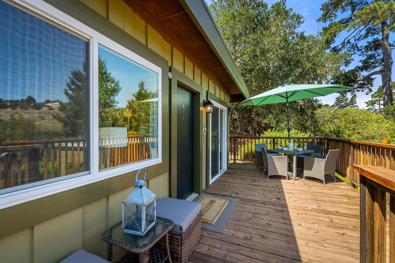 Deck Showing the Front Entrance and Outdoor Dining Area