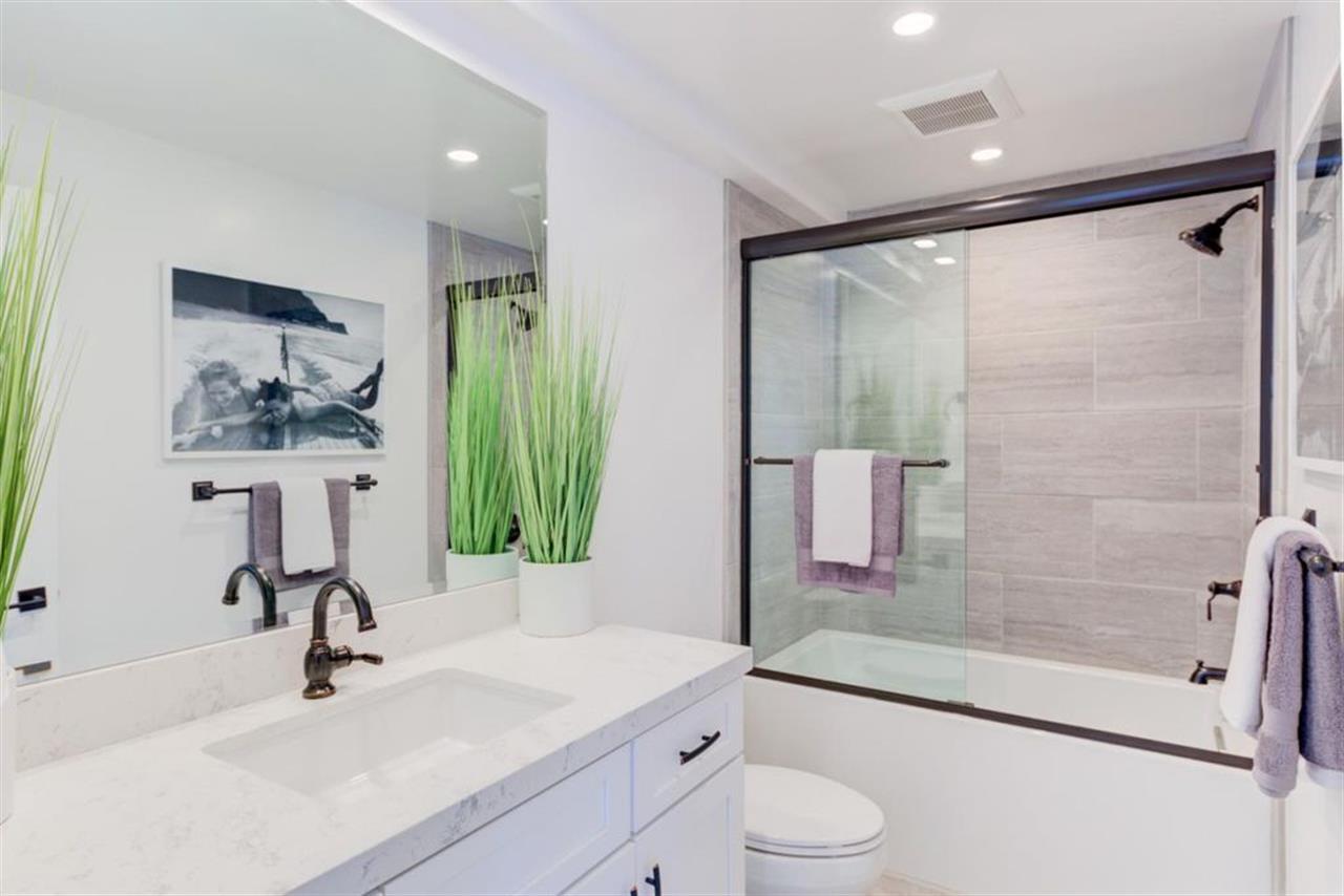 Bathroom has a Shower Over Tub Combo