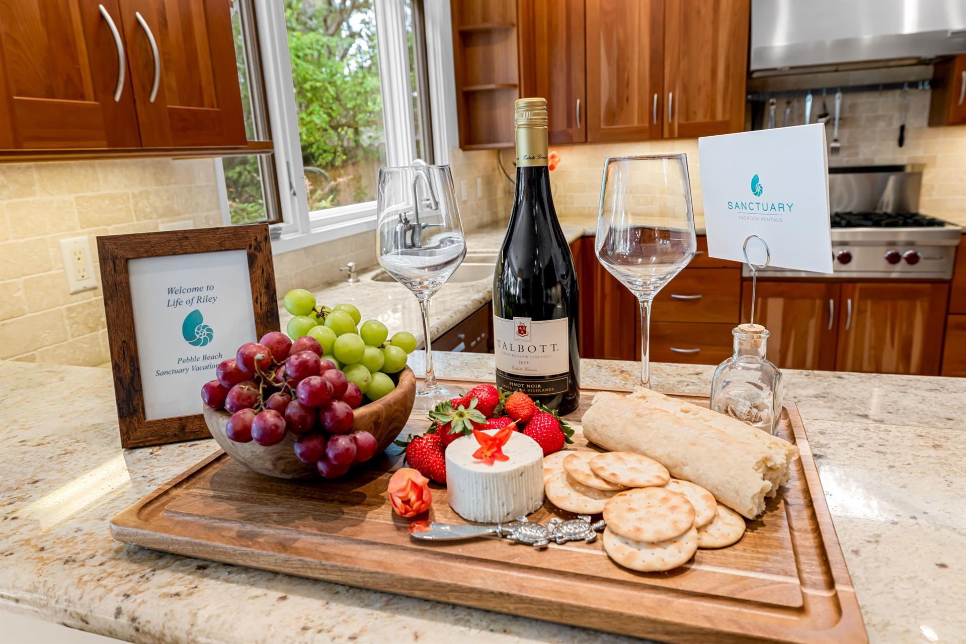 Wine and Cheese to Welcome You Just Add Fruit and Baguette