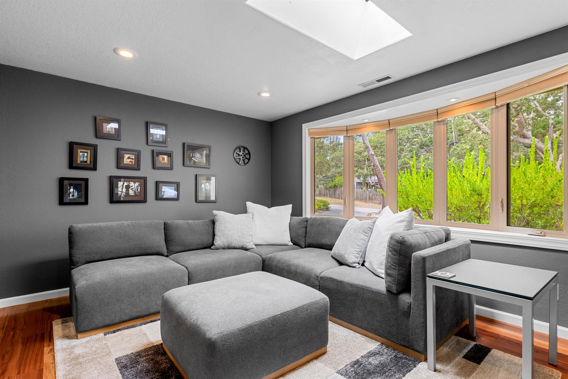 TV Room with Cozy, Plush LShaped Couch