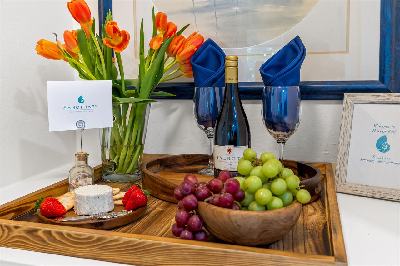 Wine and Cheese to Welcome You Just Add Fruit