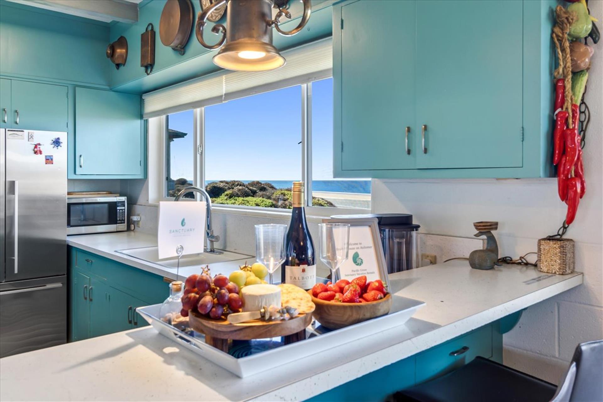 Wine and Cheese to Welcome You Just Add Fruit