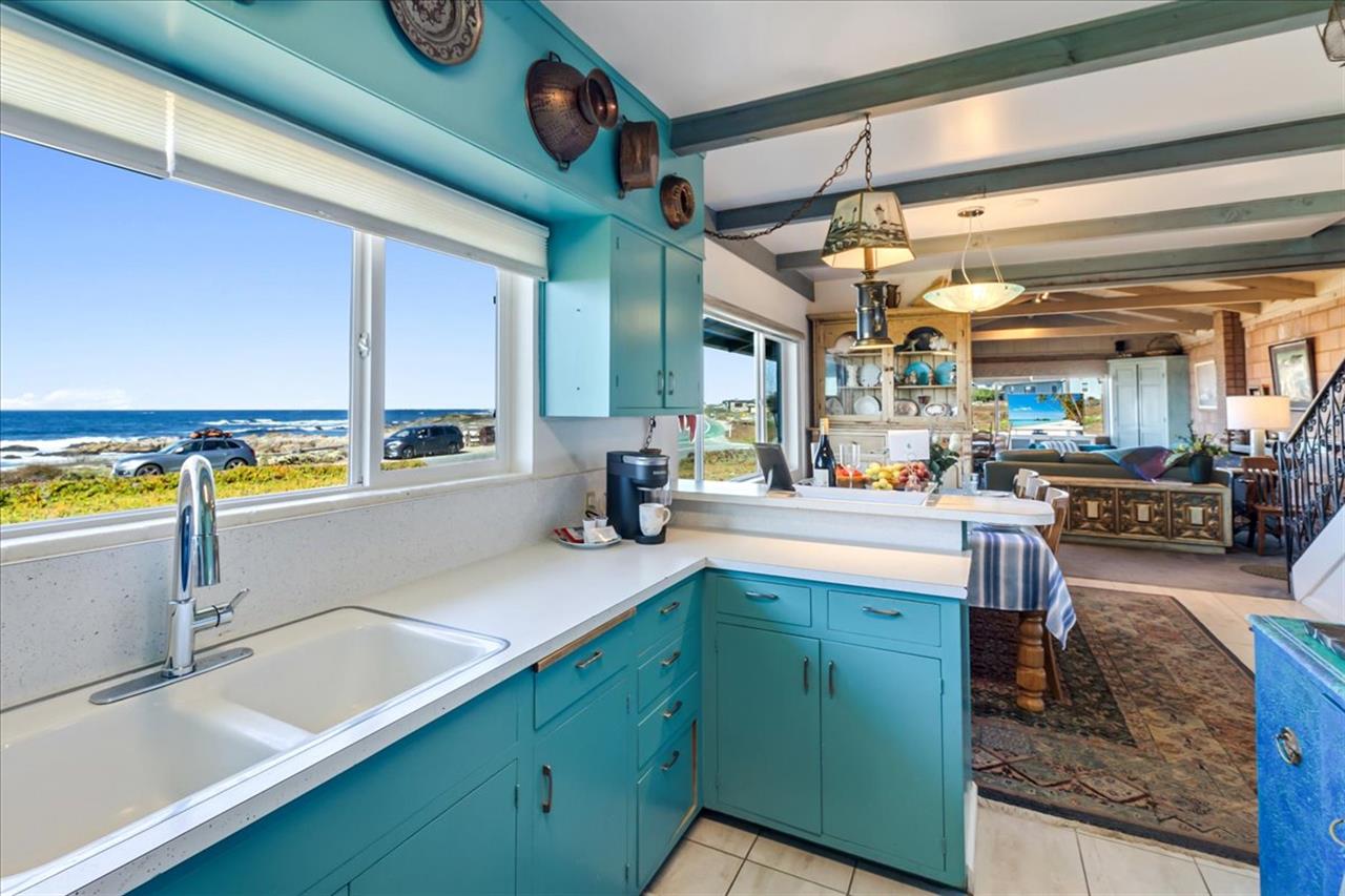 Fully Equipped Kitchen has an Ocean View Too