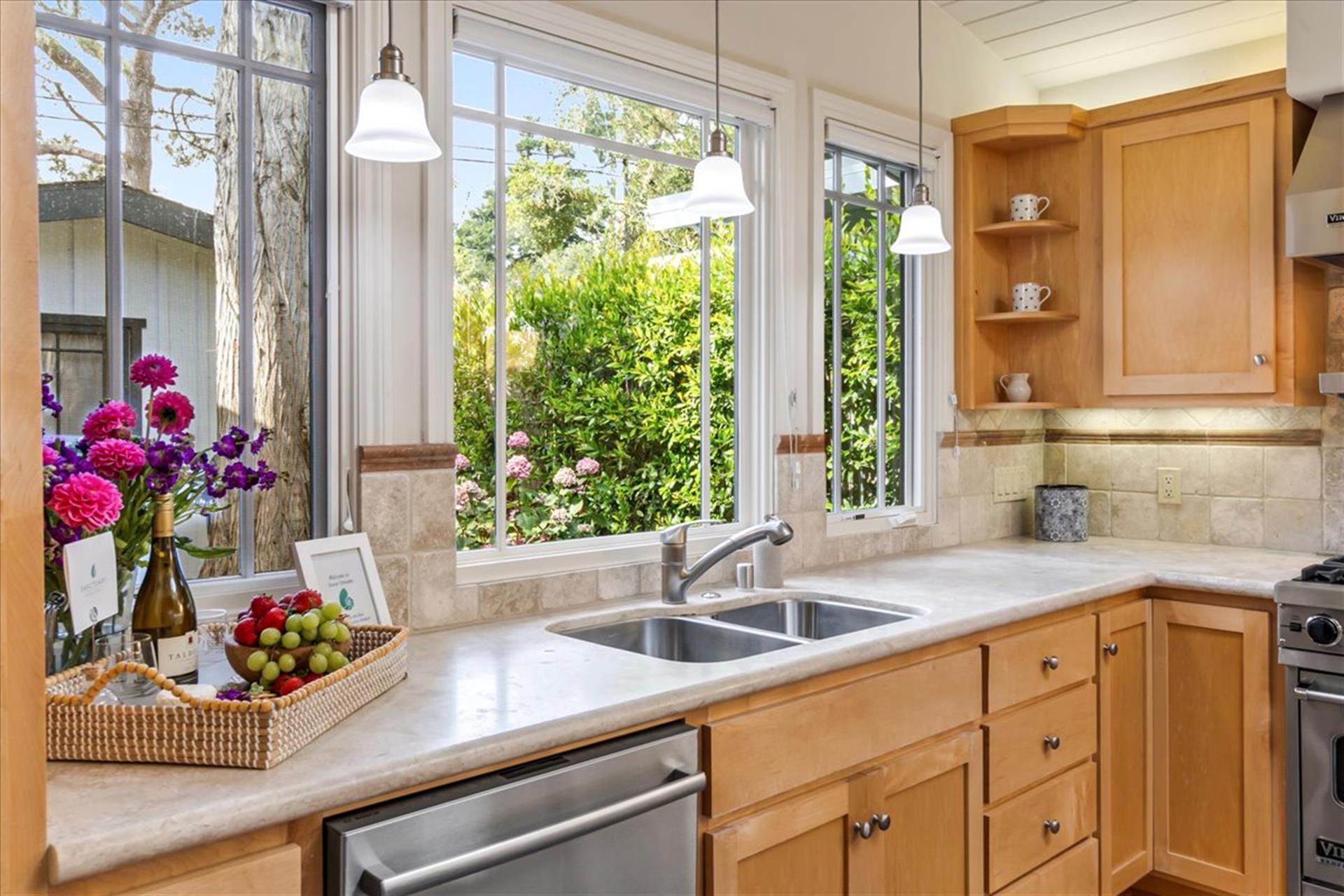 Fully Equipped Kitchen has HighEnd Stainless Appliances