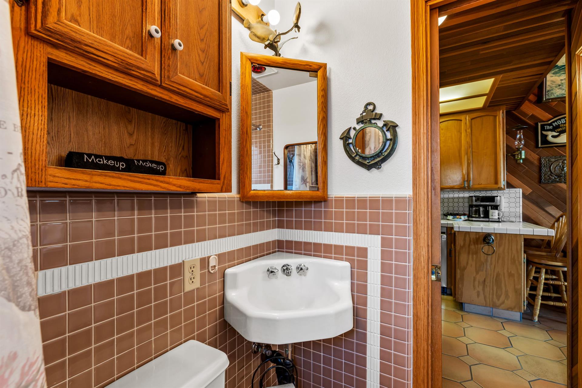 Bathroom has a Shower Over Tub Combo