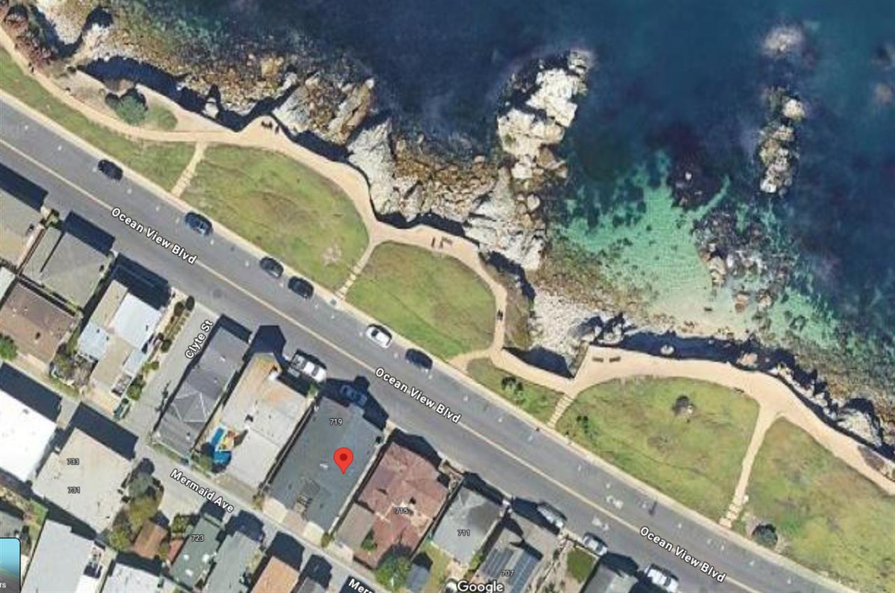Monterey Bay Outside Your Front Door house is the red dot