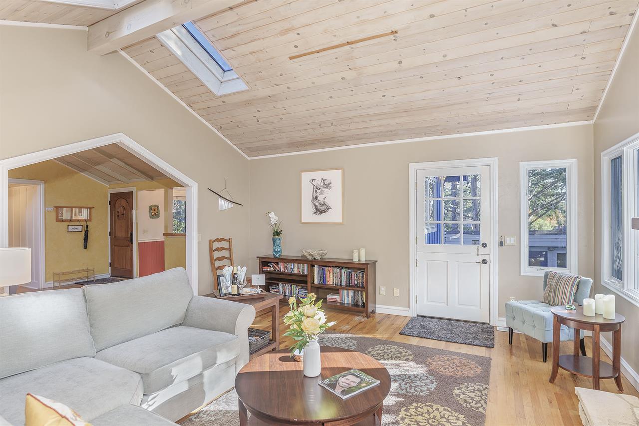 Living Room with Fireplace and HDTV