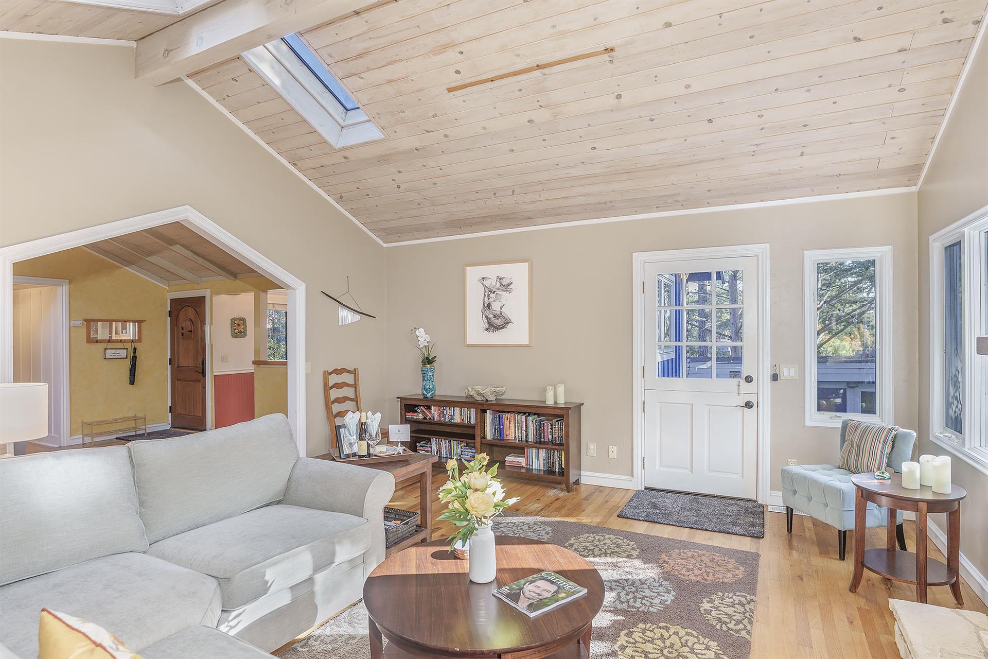 Living Room with Fireplace and HDTV