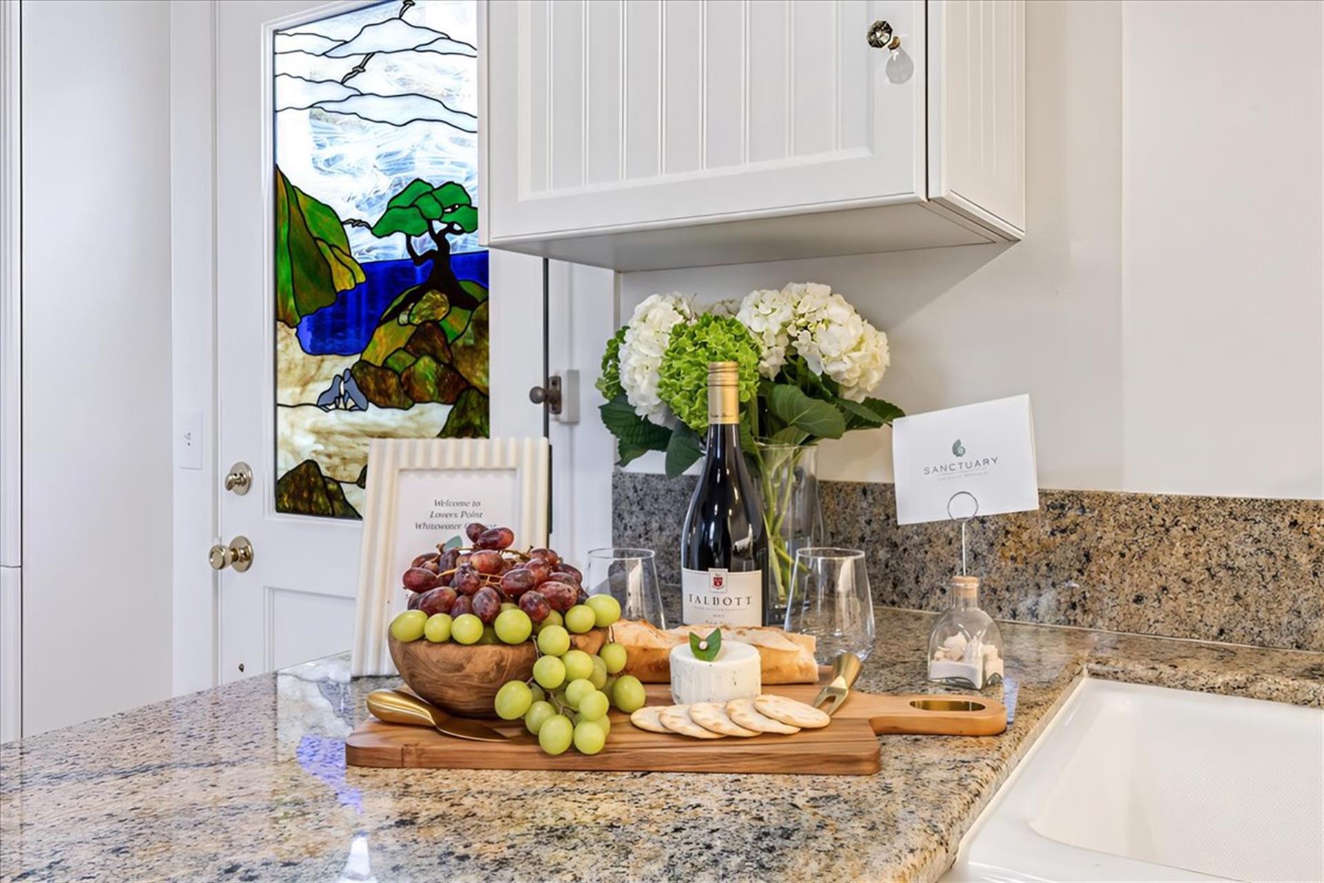 Wine and Cheese to Welcome You Just Add Fruit