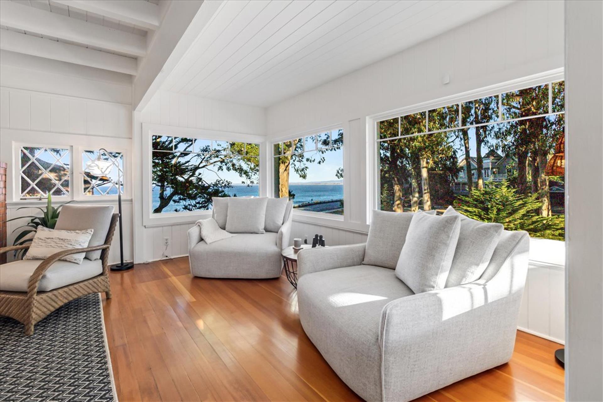 Living Room has Monterey Bay Views