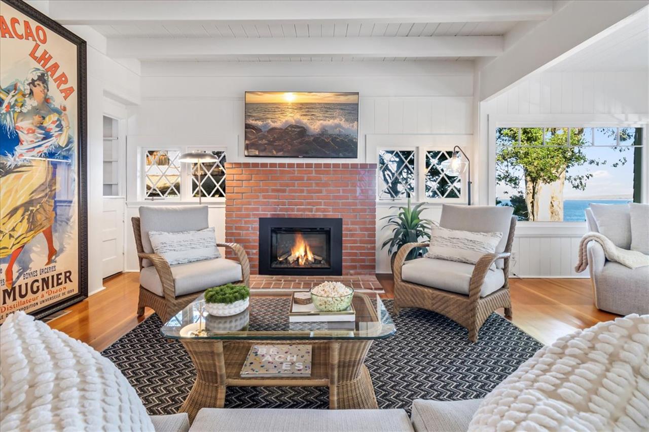 Living Room  Electric Fireplace and TV with Streaming Service