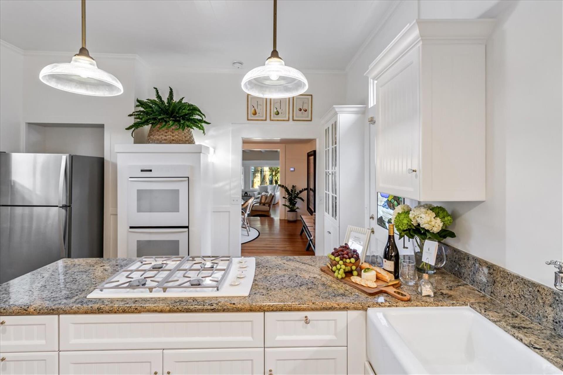 Fully Equipped Kitchen has a Gas Stove