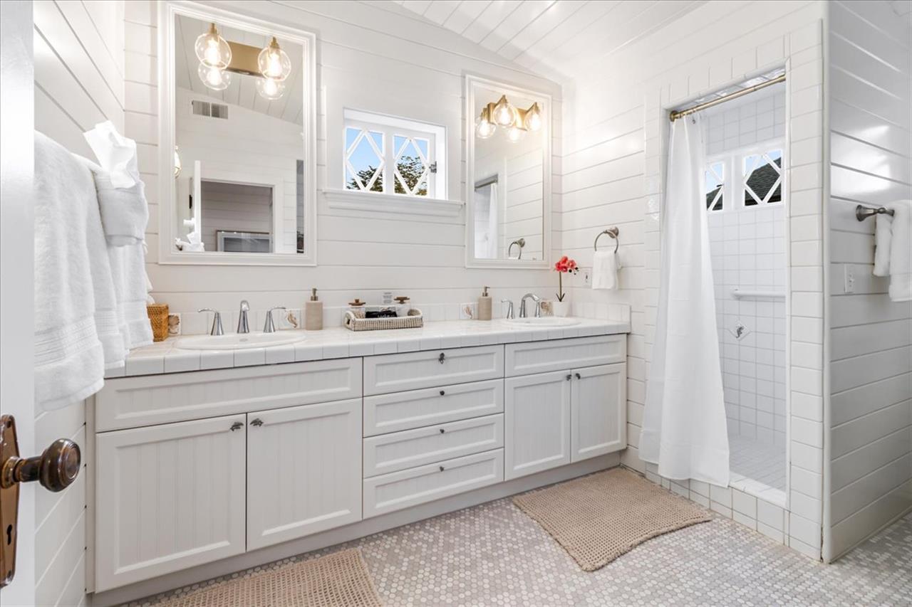 Bathroom has a Double Vanity