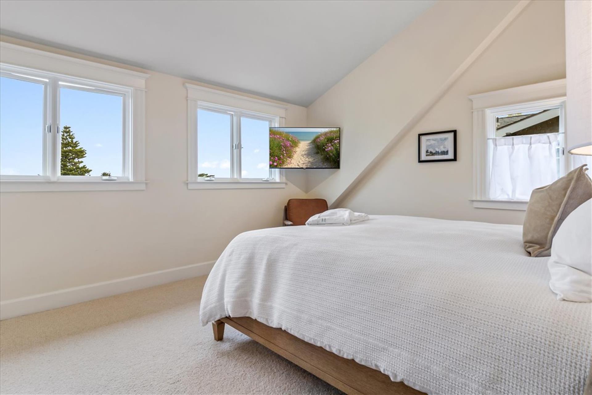 Bedroom 1  Upstairs  CAL King Bed and Ocean Views