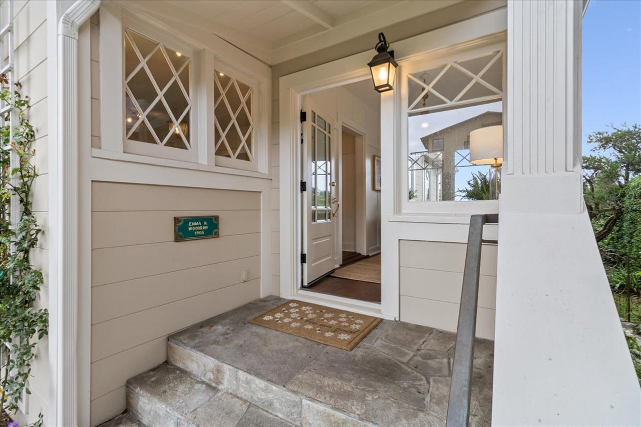 Rear Entry to the Home  Note the Historic Designation Plaque