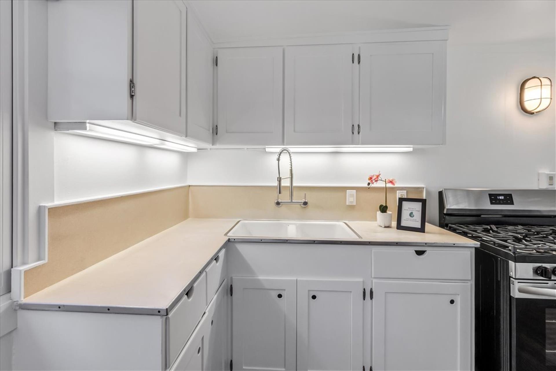 Updated Kitchen has Stainless Steel Appliances