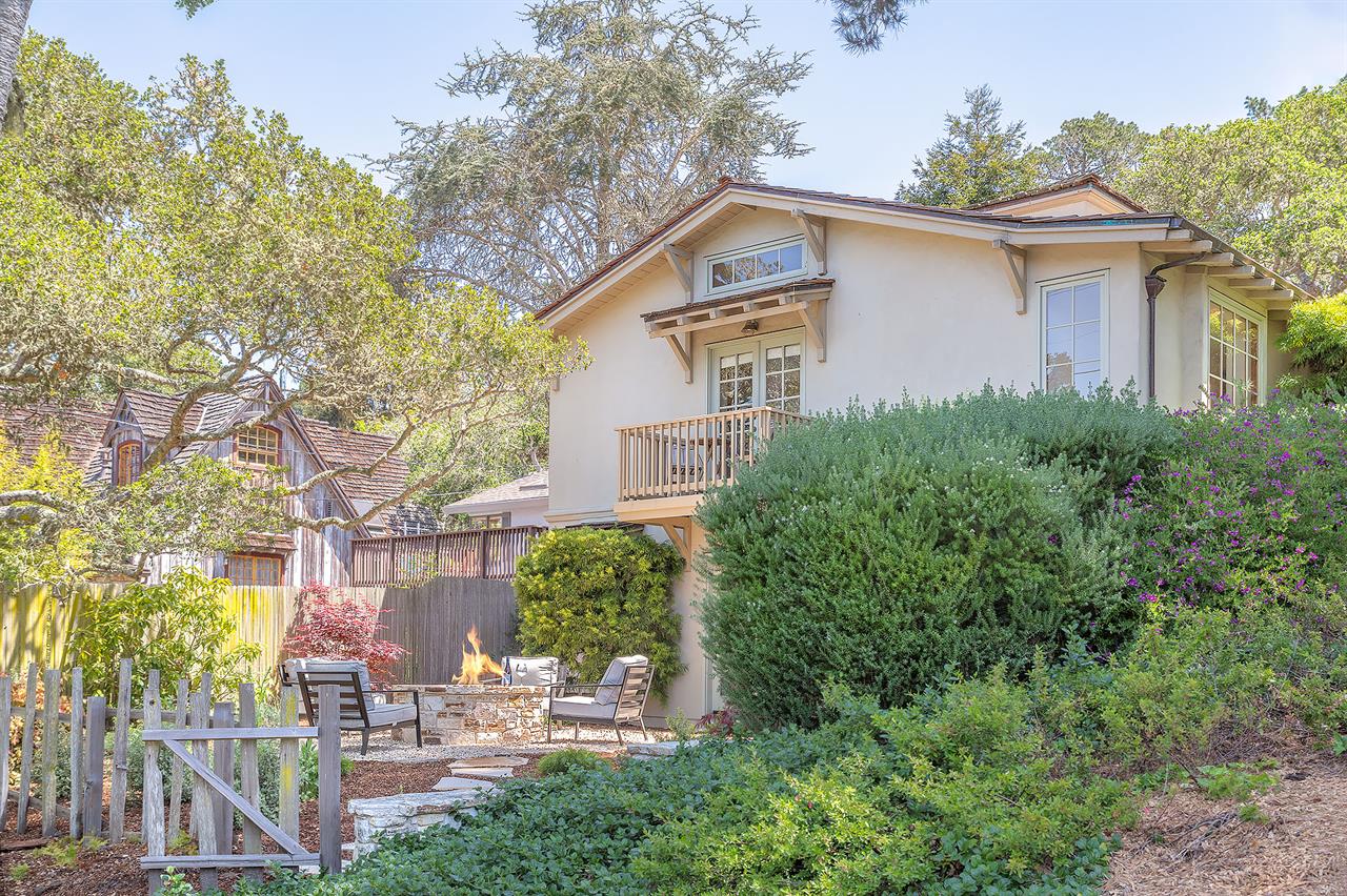 Backyard has a Fire Pit