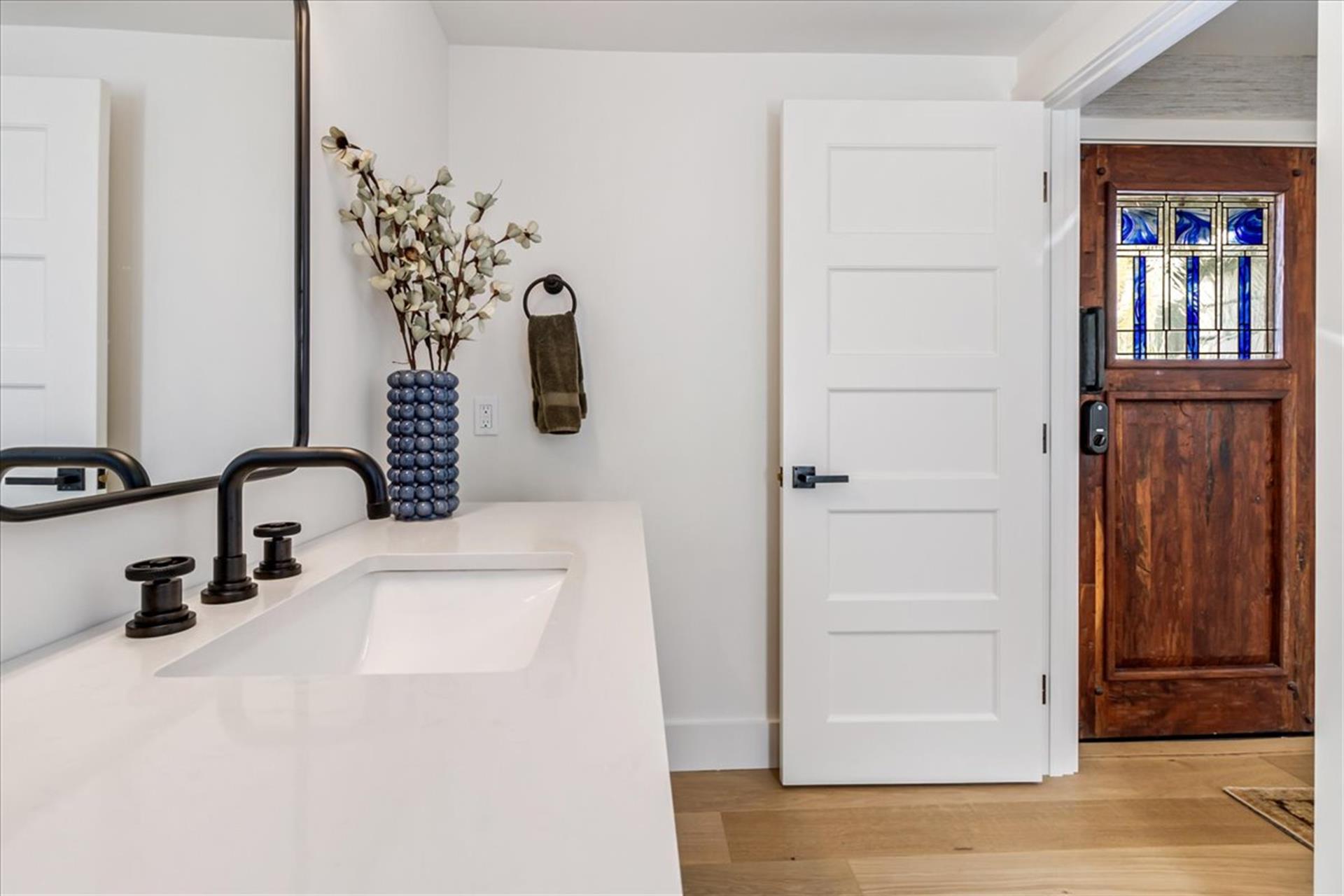 Half Bath  Powder Room Just Off the Front Entrance