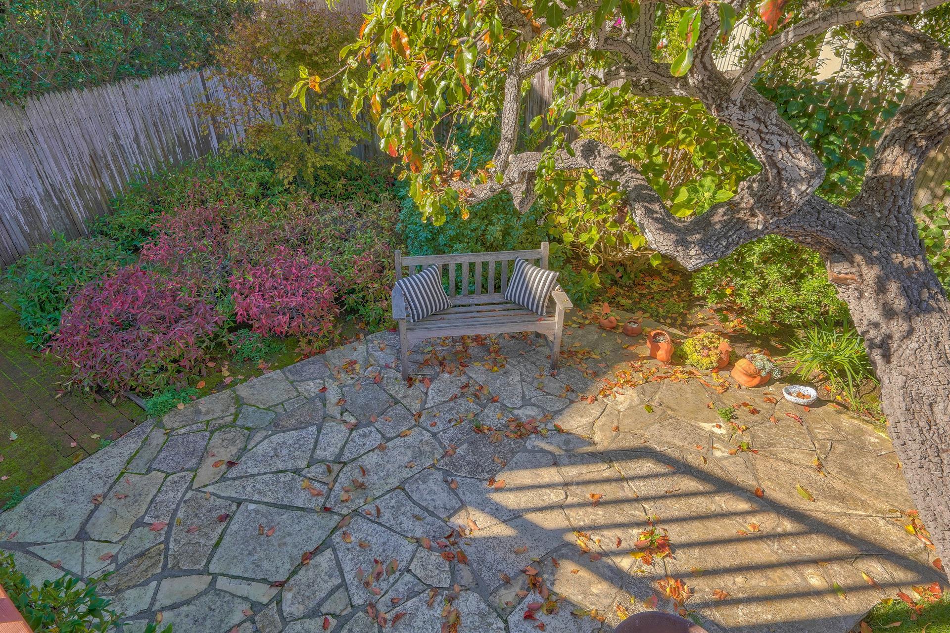 Patio and a Fenced Yard