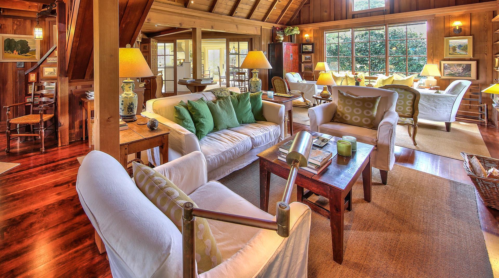 The Large Living Room has Two Comfortable Seating Areas