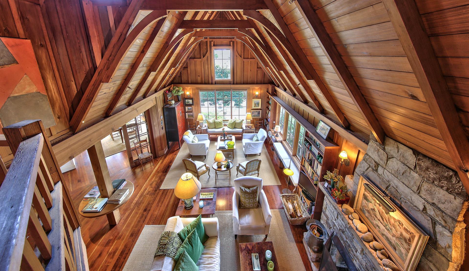 Upstairs Looking Down into the Spacious Living Room