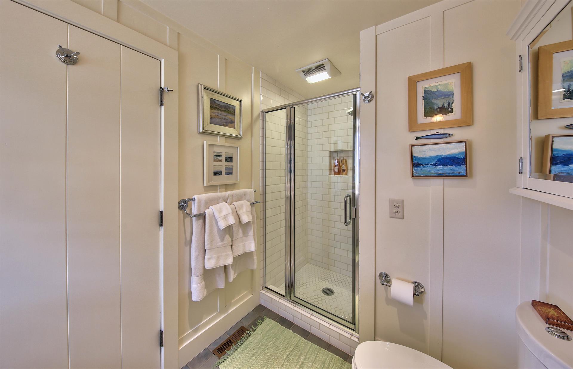 Downstairs Bedroom 3 uses a Bathroom with a Shower