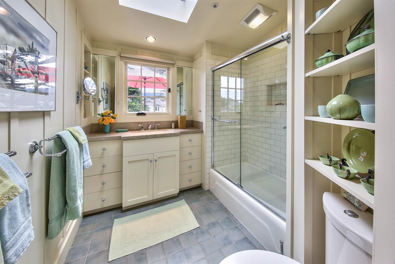 Upstairs Bathroom for Bedrooms 1 and 2  Shower Over Tub