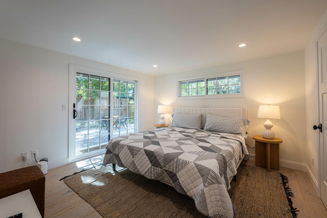 Bedroom 1  King Bed and Direct Access to the Backyard