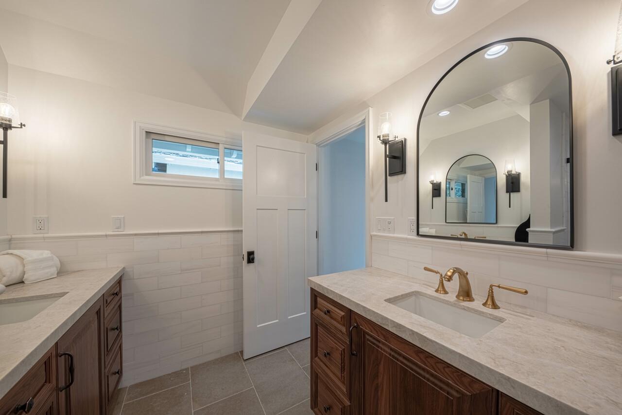 EnSuite Bath for Bedroom 1 has a Shower and a Double Vanity