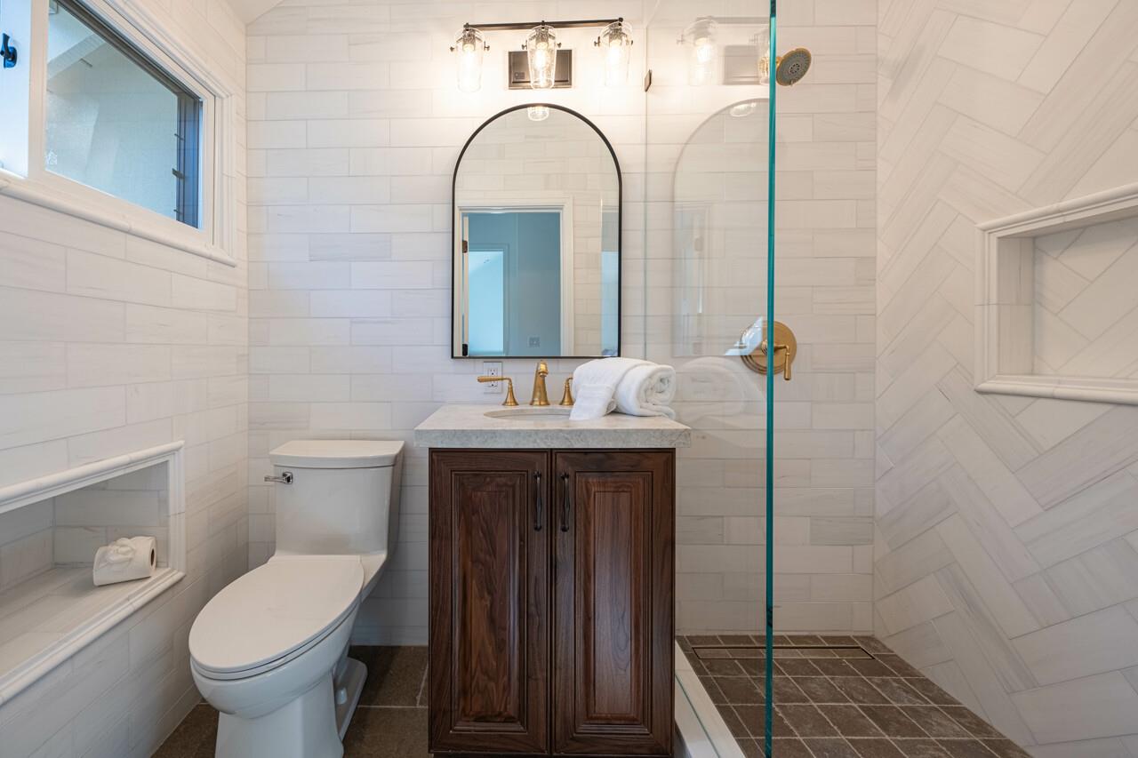 Upstairs Hall Bath for Bedrooms 2, 3, 4 has a Shower