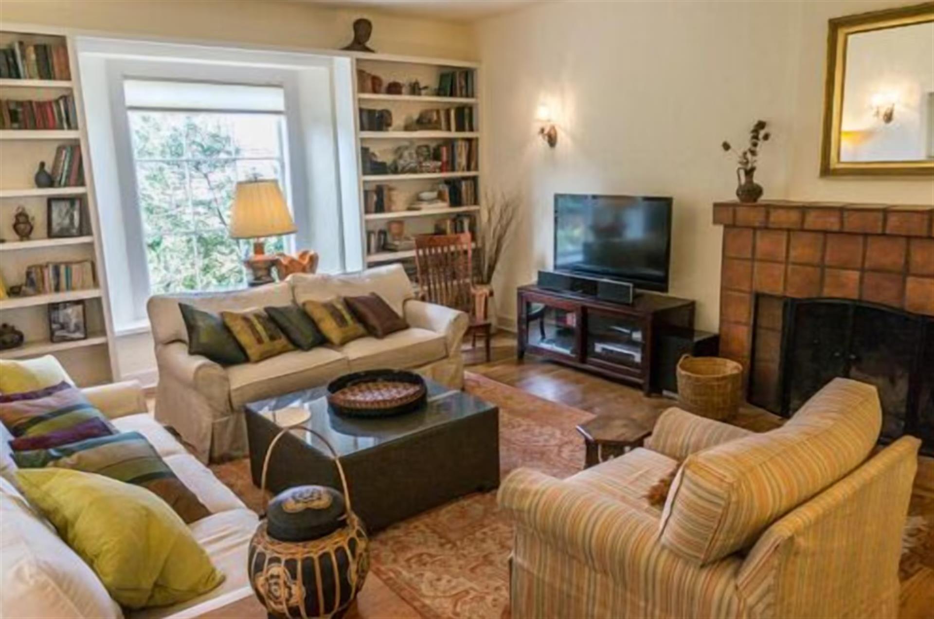 Warm Living Room, TV, Library