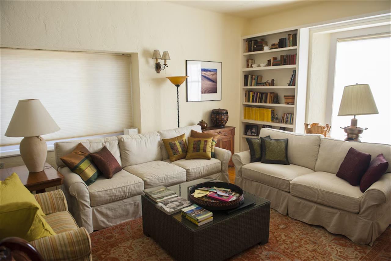 Warm Living Room, TV, Library