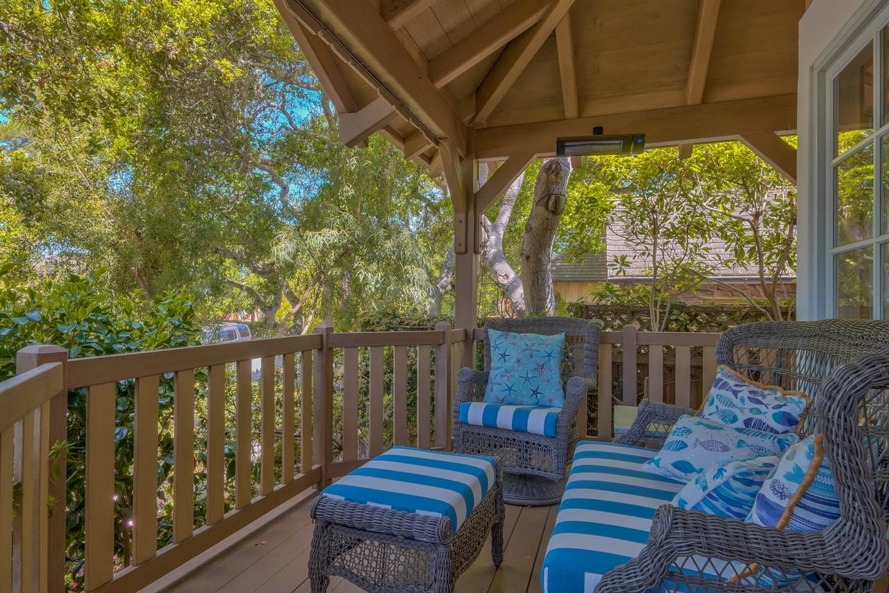Front Porch has a Peek of the Ocean
