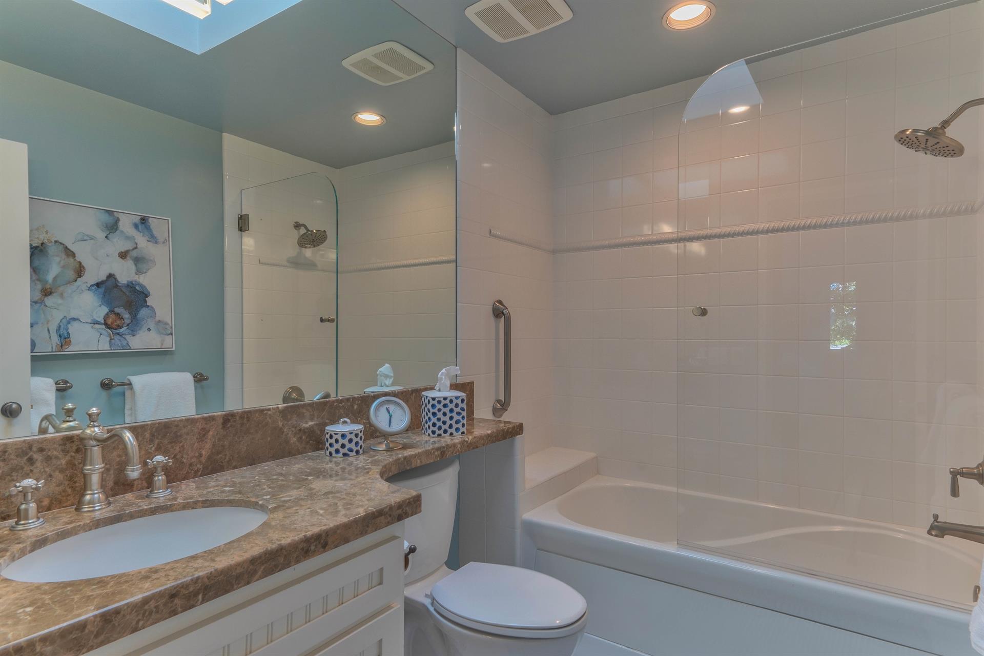 Hall Bathroom has a ShowerOverTub Combination