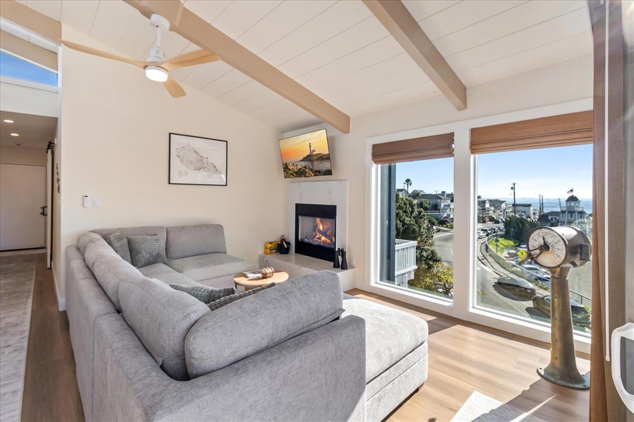 Living Room has a View of the Ocean, Harbor and Beach