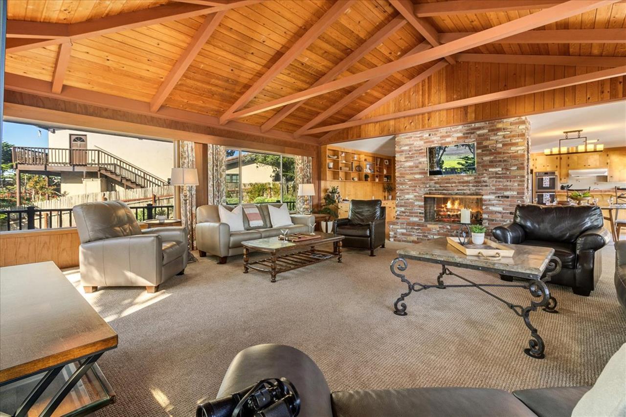 Very Spacious Living Room has a WoodBurning Fireplace