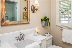 Hall Bath with Custom Tiled Shower