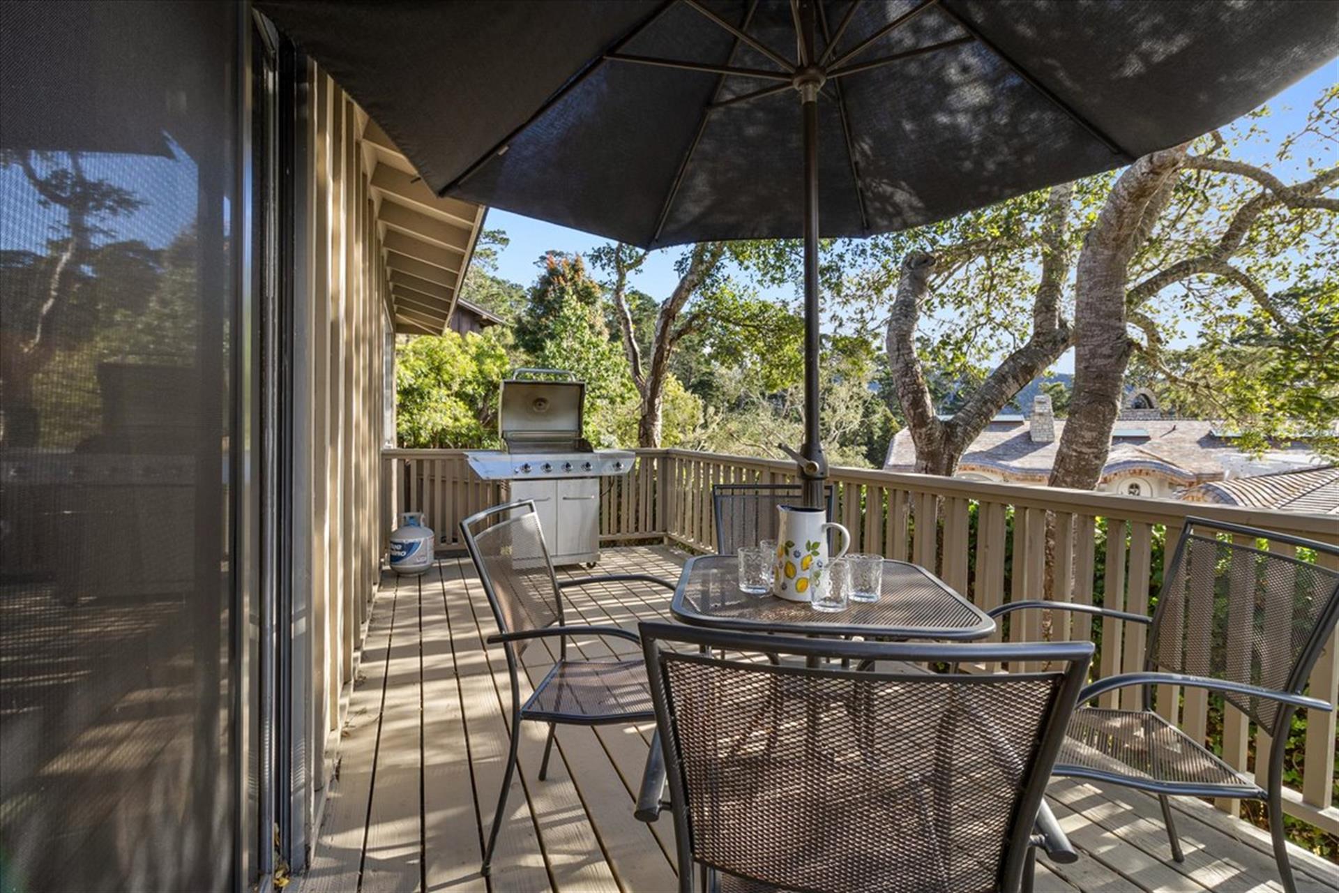 Outdoor Dining Deck has a Gas Grill