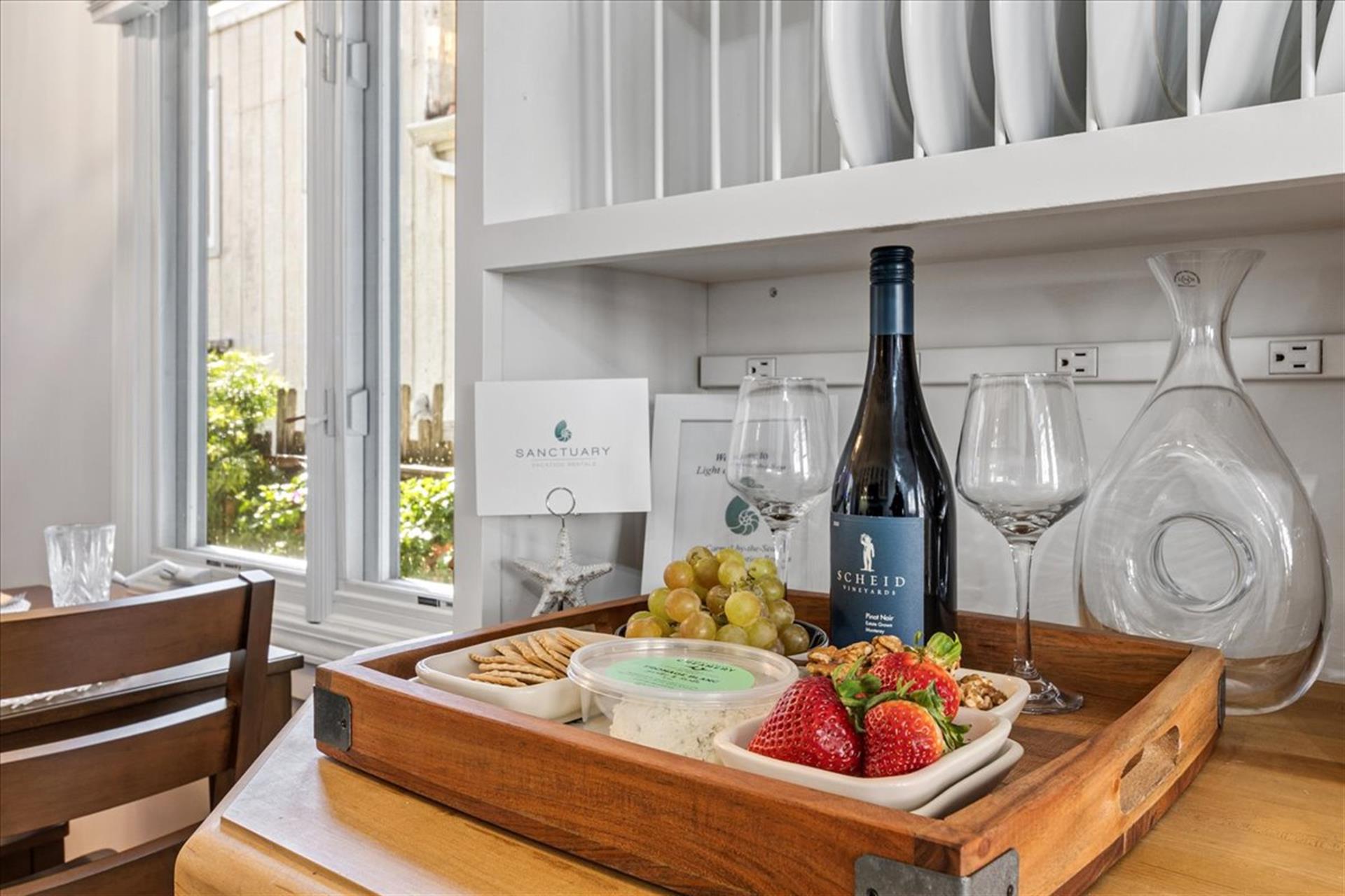 Wine and Cheese to Welcome You Just Add Fruit and Nuts