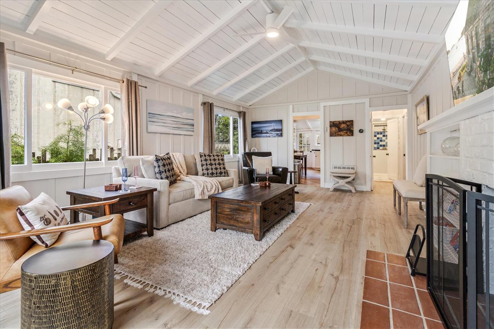 Living Room has a WoodBurning Fireplace